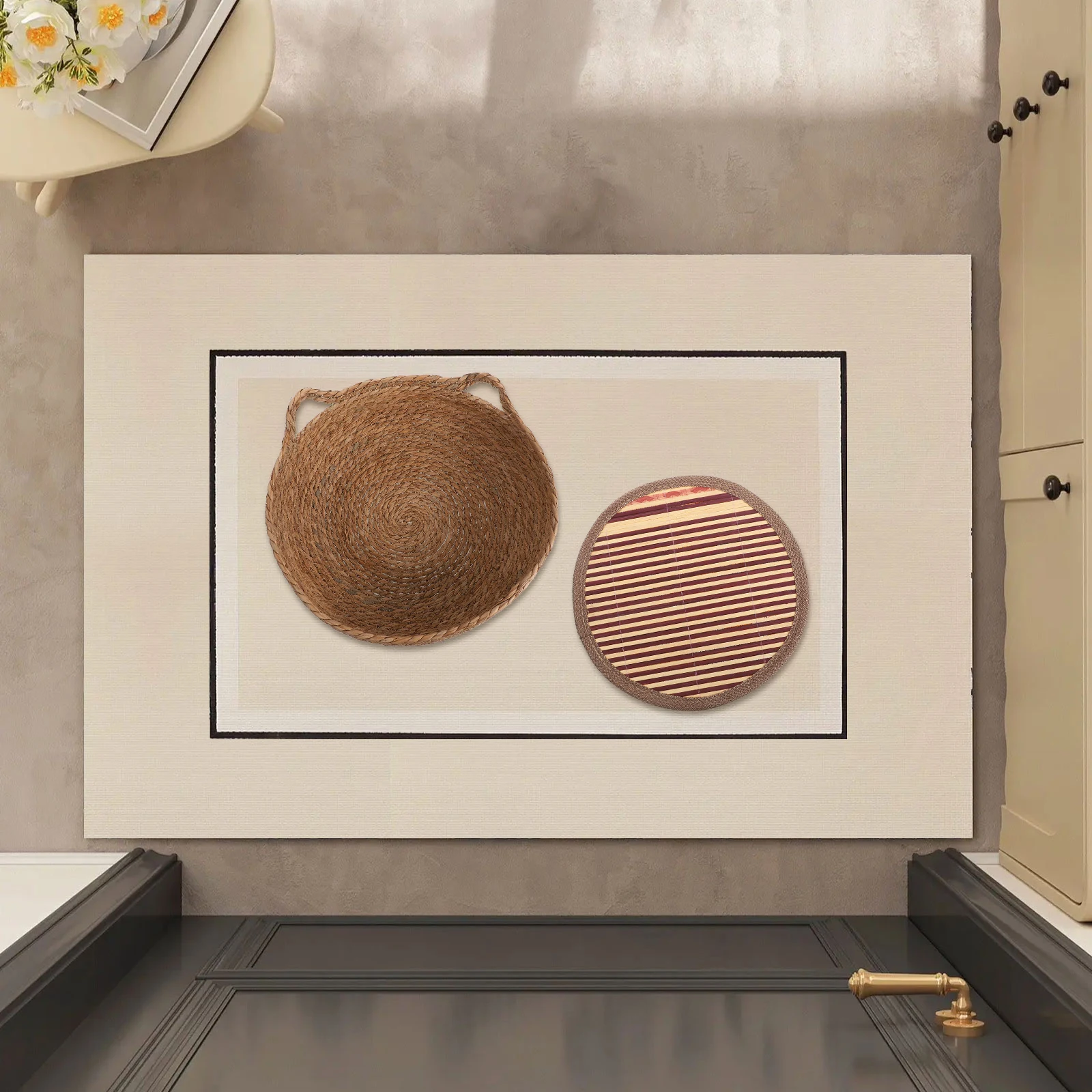 

1Set Natural Handwoven Cat Bed Seagrass Round Basket Indoor Pet House Comfortable Nest for Cats Small Dogs Cat Accessories