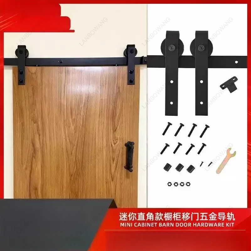 Sliding Barn Door Track Carbon Steel Hanging Rail Retro Guide Rail For Wooden Sliding Door Home Hardware Accessory view 5