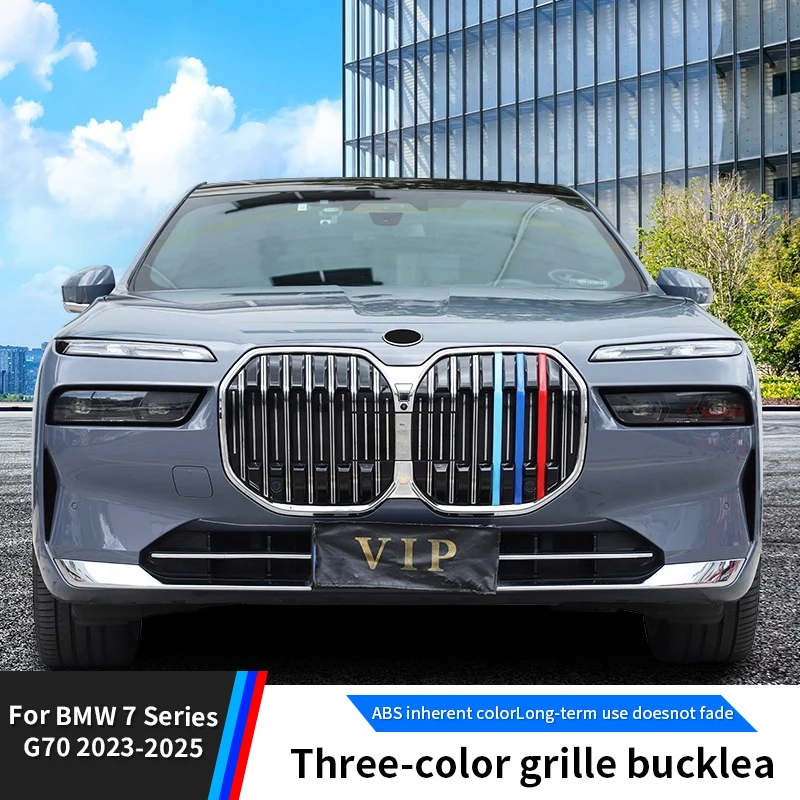 

3Pcs ABS material For BMW 7 Series G70 2023-2025 M Grill Clip Car Racing Front Grille Trim Strips Car Interior Accessories
