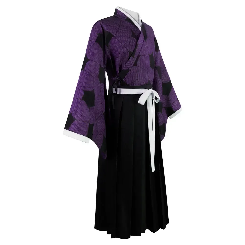 Disfraz de anime dämonen töter koku shibo, kimono cosplay, peluca tatuaje, fiesta halloween juegos de rol, pelucas