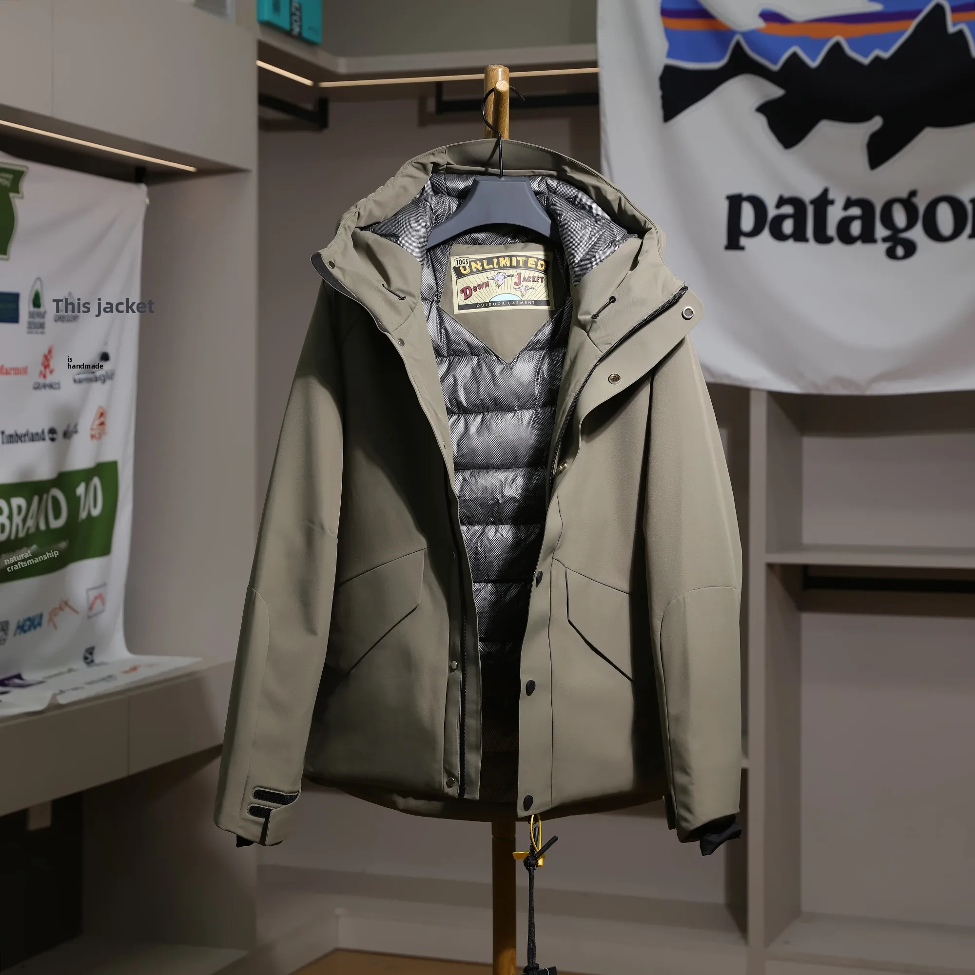 Thiened aphene down Jaet Ritenzione del calore all'aperto da uomo Faionable Urban Sle Youth Lunghezza regolare Colore puro