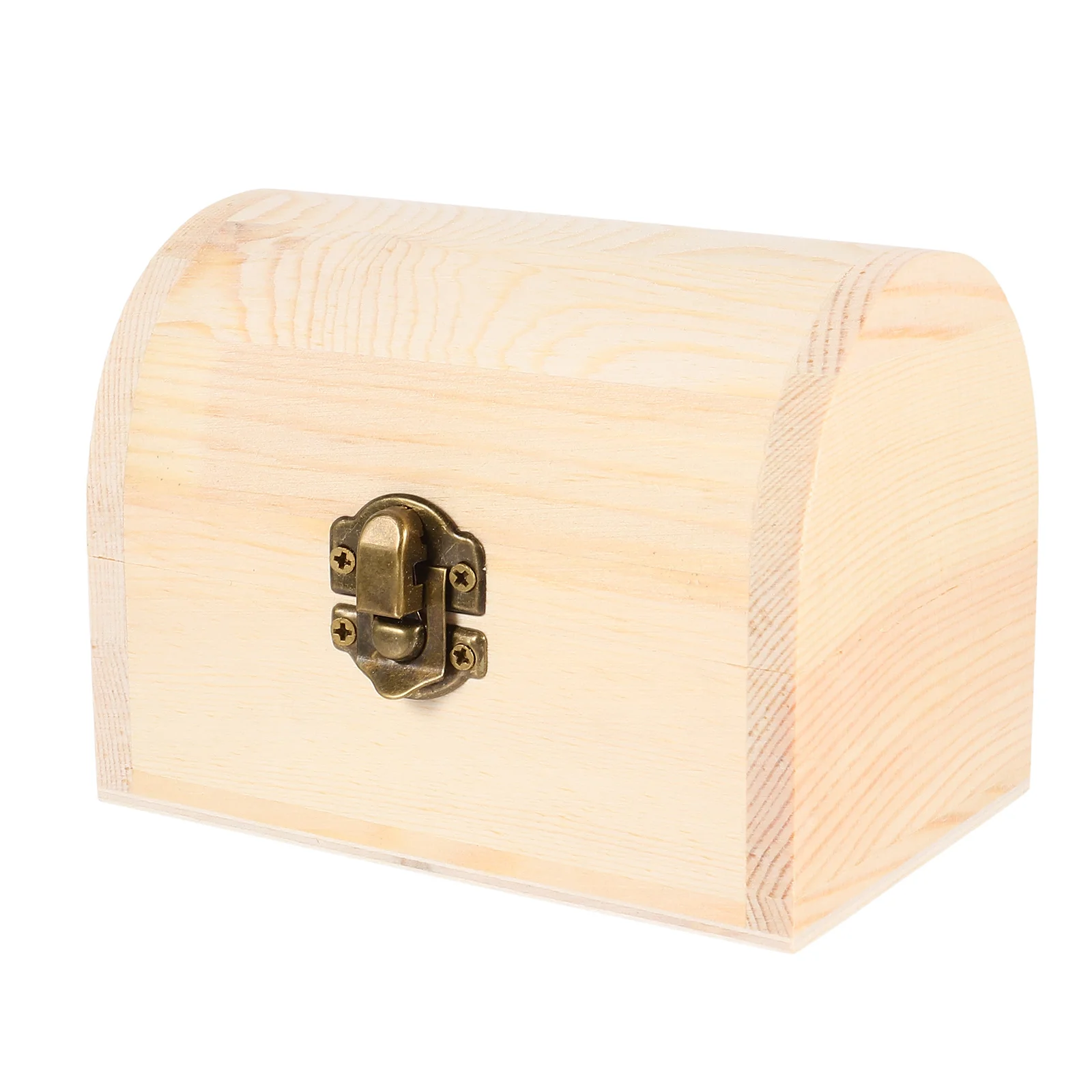 

1Pcs Solid Wooden Storage Treasure Box Medium Quality Wood Chest Box Jewelry Candy Gift Case Desktop Organizer Metal Buckle