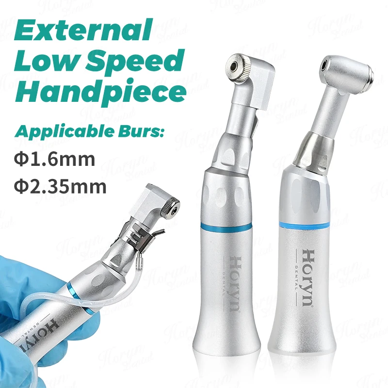 Classic Style den tal External Low Speed Contra Angle Handpiece Polishing Surgical Low Speed Handpiece Push Button With Motor