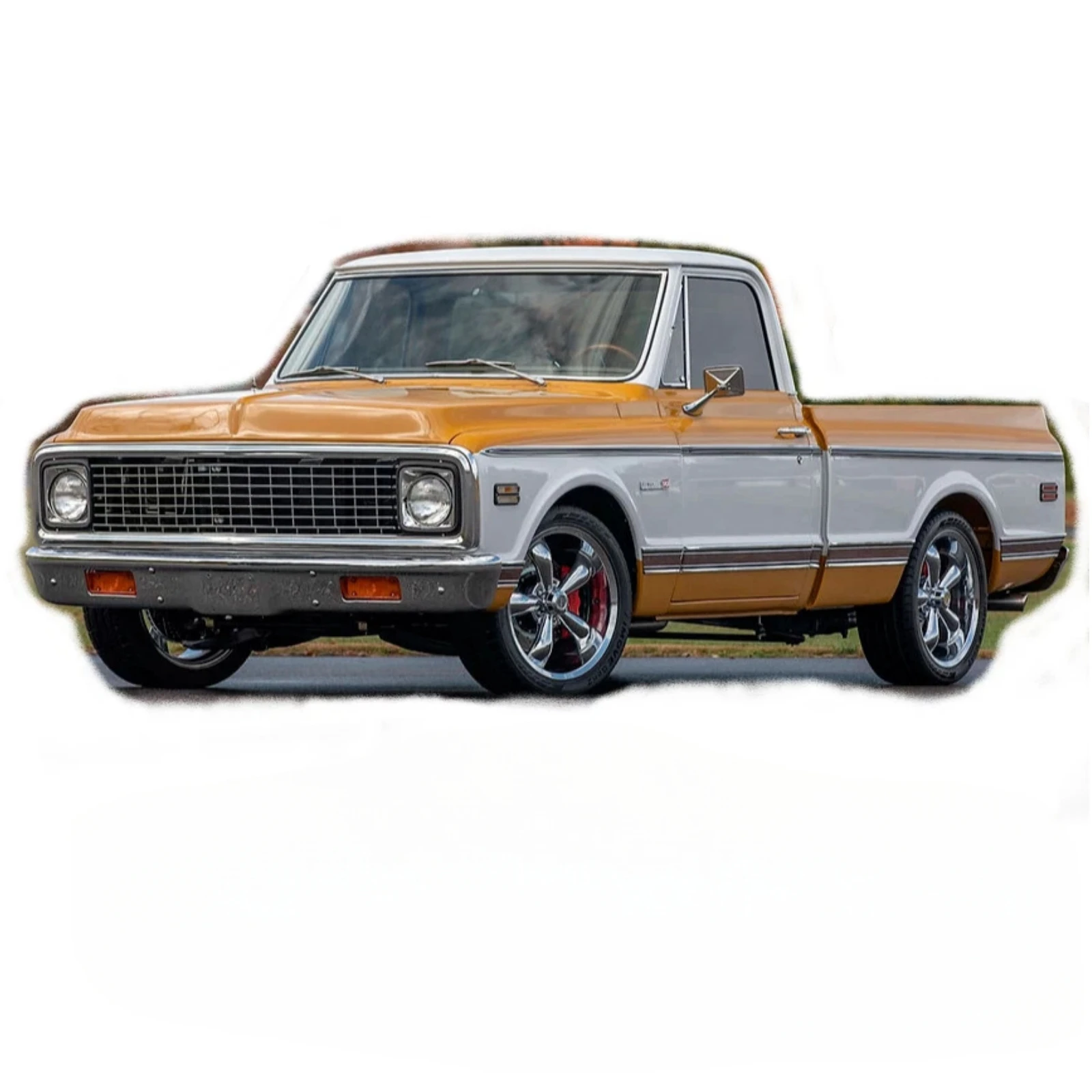 

TC049 1/10 1972 Chevy C10 Cheyenne RC Pick-Up Truck Polycarbonate Clear Body Shell With Decals (257mm Wheelbase/190mm Width)