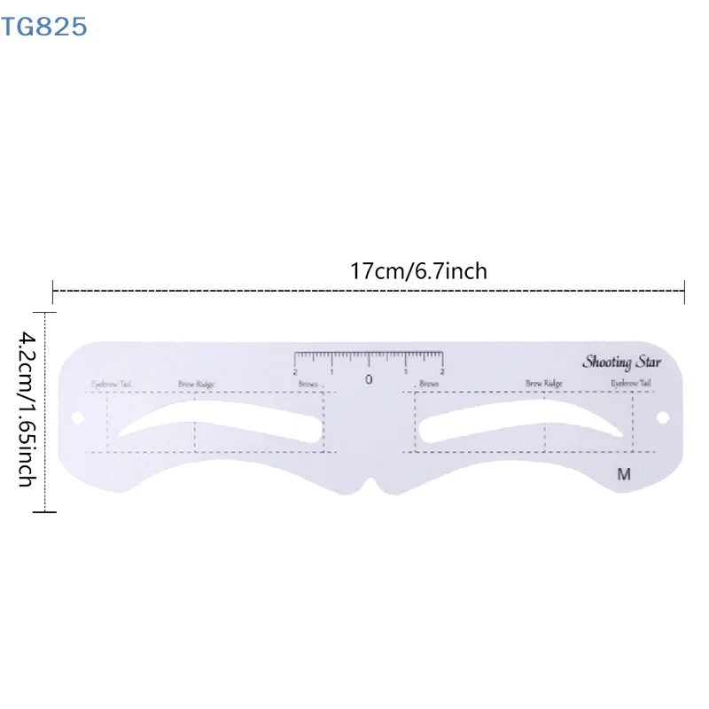 【AN】【AN】6 Style Fixable Eyebrow Stencil Grooming Shaper Template Reusable Stickers Make Up Tools For Eye Brow Stamp Cosmetic