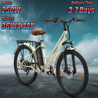 Electric Bicycle ONESPORT OT18-3  26*2.35  inch Tires Adult City Bicycle 250W Removable Motor 36V 14.4Ah Battery Electric Bike