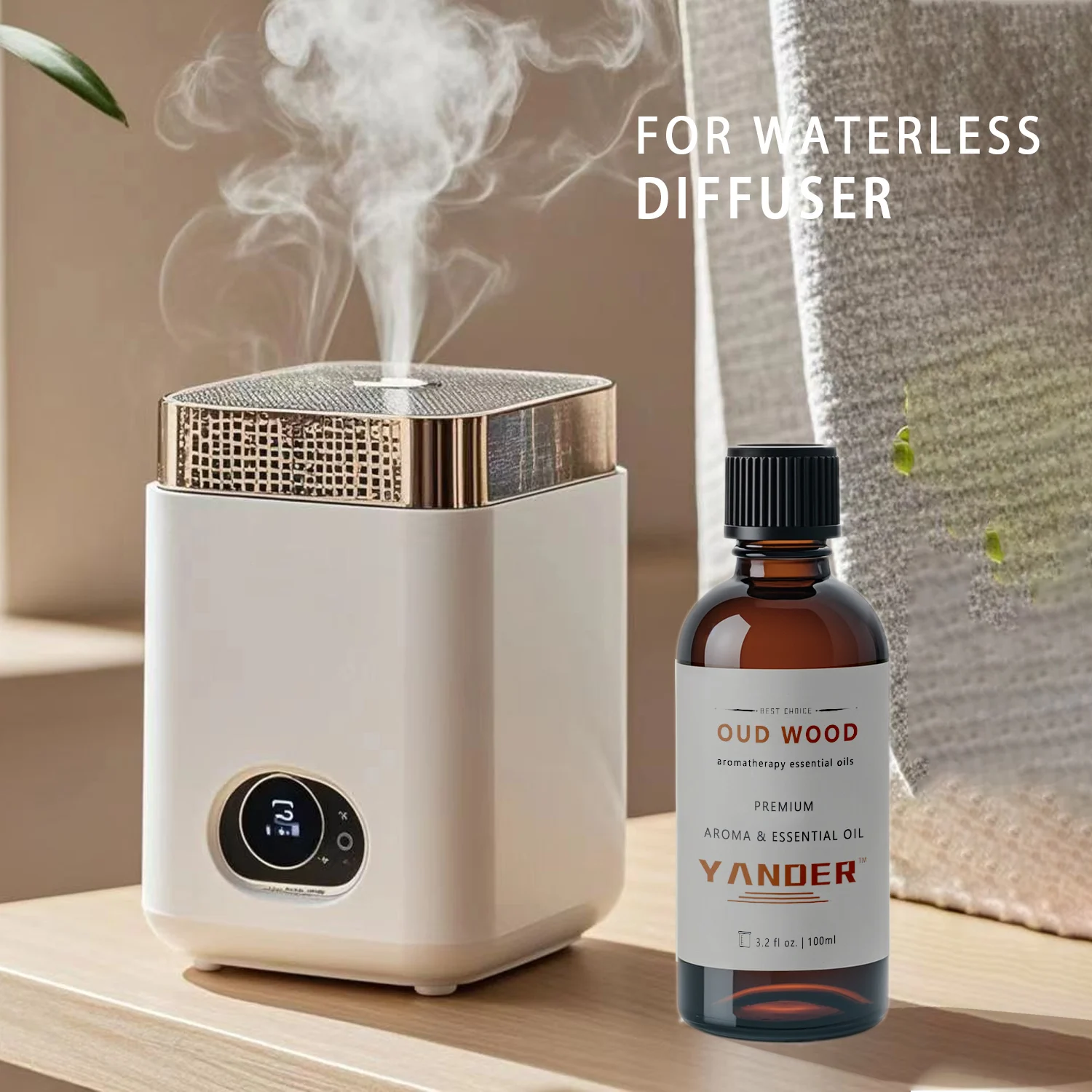 Yander DF02 Diffuser Oil Oud Wood Aromatherapy Essential Fragrance Oil Cold Diffuser HVAC Refill Blend 500ML 16.9 Fl oz