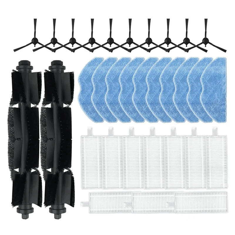 

A44F-For Polaris PVCR 5001 / 6001 / PVCRDC 5002 / 6002 Roller Side Brush Filter Mop Cloths Rag Robot Vacuums Spare Parts