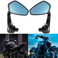Espejo retrovisor lateral para manillar de motocicleta, 7/8 "", 22mm, para Harley, Yamaha, Kawasaki, Honda, Suzuki