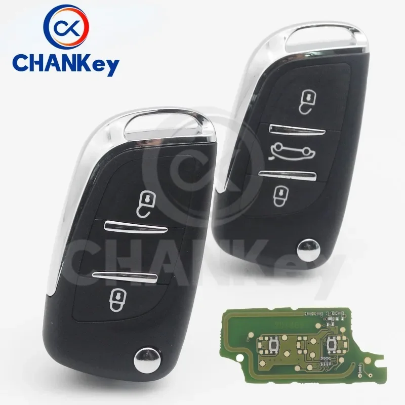 

CHANKey 433MHz ASK/FSK Modified Flip Remote Car For Citroen PICASSO C2 C3 C4 C5 C6 C8 CE0536 VA2/HU83 PCF7961 2/3 BTN