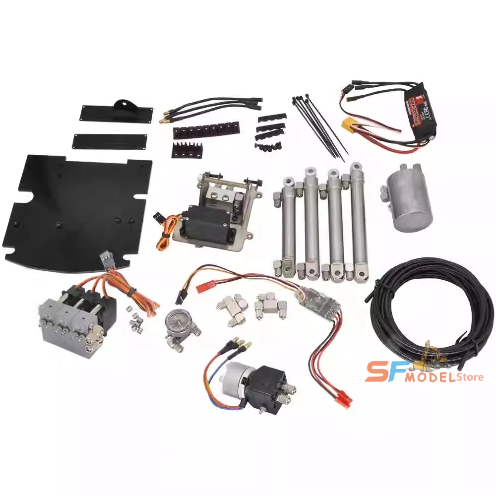 

Huina RC Excavator Hydraulic System Upgrade Kit for Huina 592 593 594 Electric Remote Control Excavator Model Toys