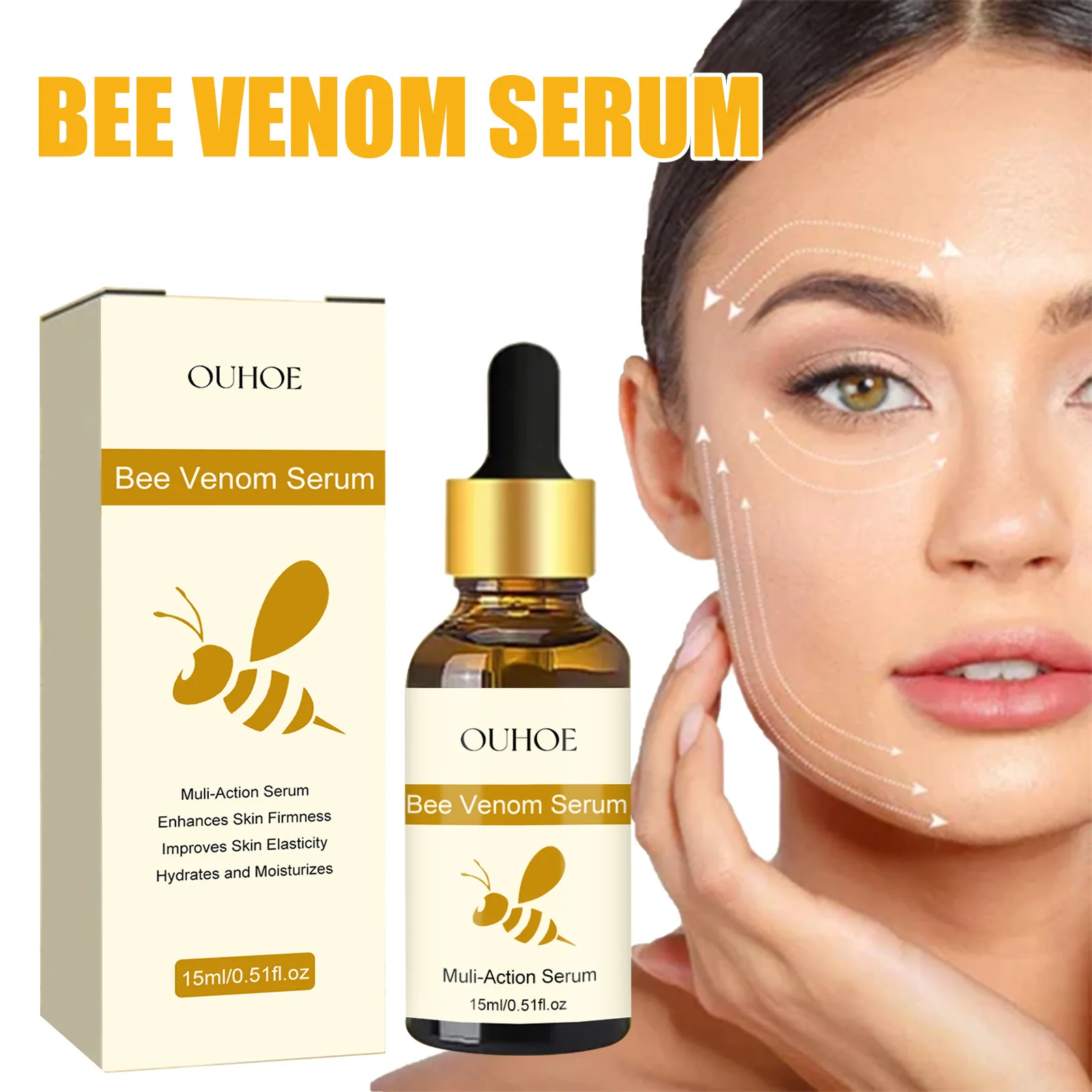 Advanced Bee Venom Serum Moisturizing Anti Aging Reduce Fine Line Damaged Skin Repair Facial Cream Natural Nourishing Skin Care