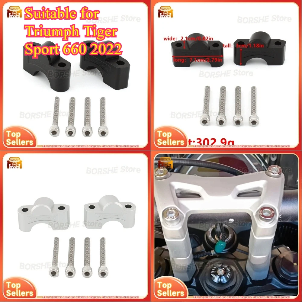 

2026 Motorcycle Handlebar Riser Kit Suitable for Triumph Tiger Sport 660 2022+ Adjustable Handlebar Elevator for Enhanced Riding