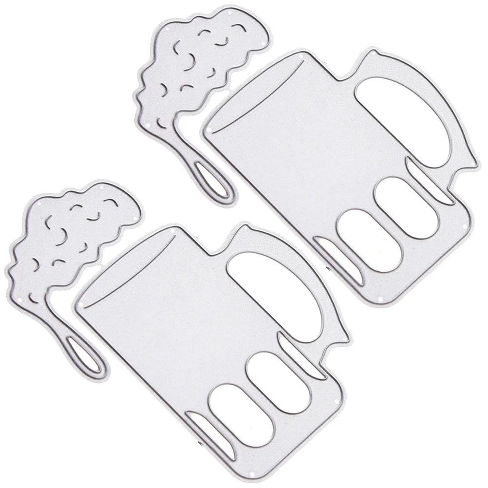 

2 Pcs Knife Mold Set DIY Cutting Die Carbon Steel Mug Decor Embossed Card Making Dies Combine to Crafts Decorative Paper