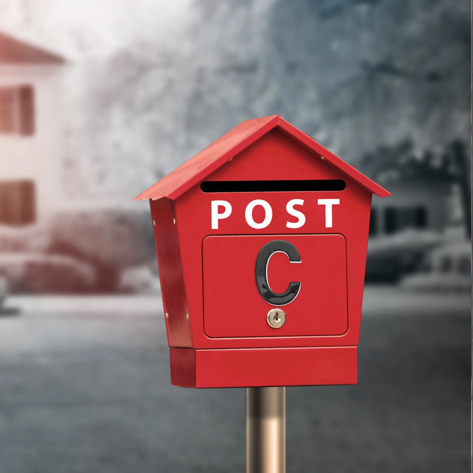 1Set Adhesive Letters 3D Plastic Alphabet Door Signs Self-Adhesive Letter Stickers Home Address Apartment Wall Letters Mailbox