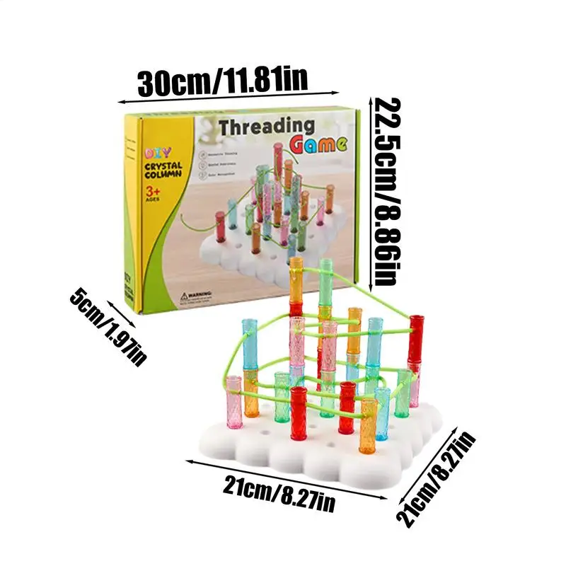 Stringing Toys Stacking Blocks Game Two-player Battle Blocks Game For Calming Mood Problem-Solving Learning Counting Sensory