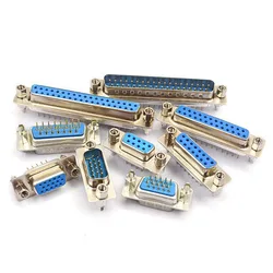 Conector de montaje de PCB DB9, DB15, DB25, DB37/9/15/25/37 pines rectos de 180 grados, macho y hembra, d-sub, DP9, DP15, DP25, DP37