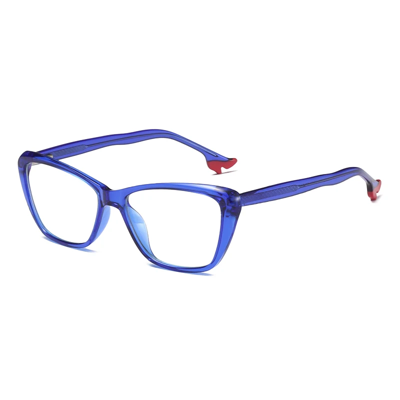 

54mm 2023 Anti Blue Light Computer Glasses TR Women Big Frame Cat Eye Frame Eyeglasses pc girls glasses 2029