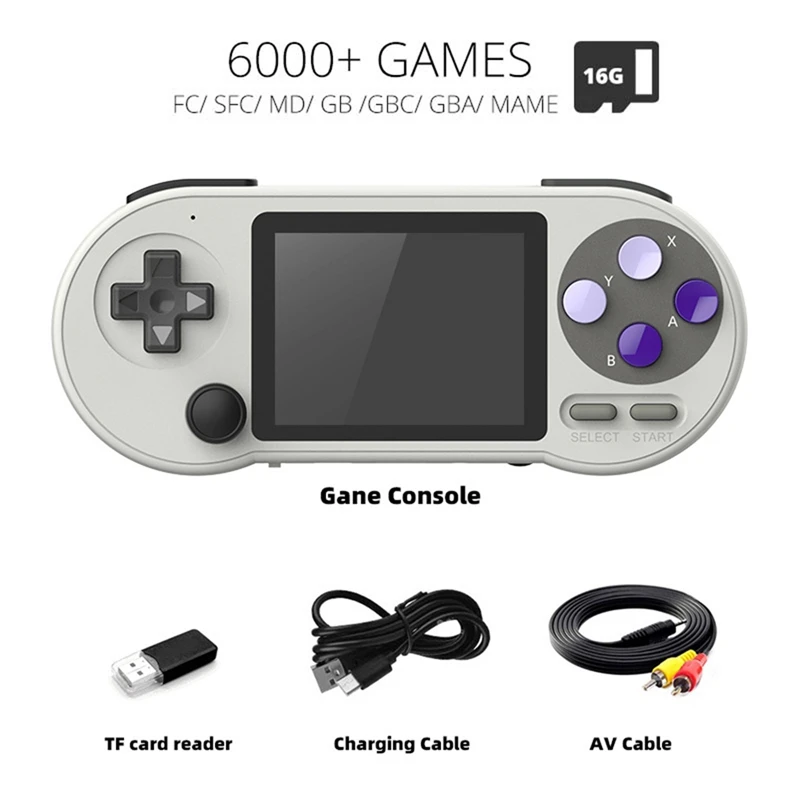 

Accessories SF2000 Handheld Game Console Built-In 6000 Games Classic Mini 3 Inch Video Game Consoles Support AV Output