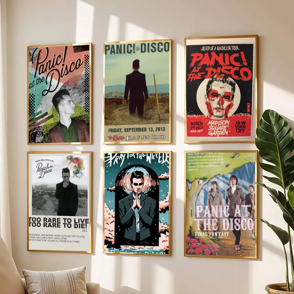 band P-Panic At The Disco-O Painting Calligraphy Boho Botanical Decor for Living Room  Elegant Home Style