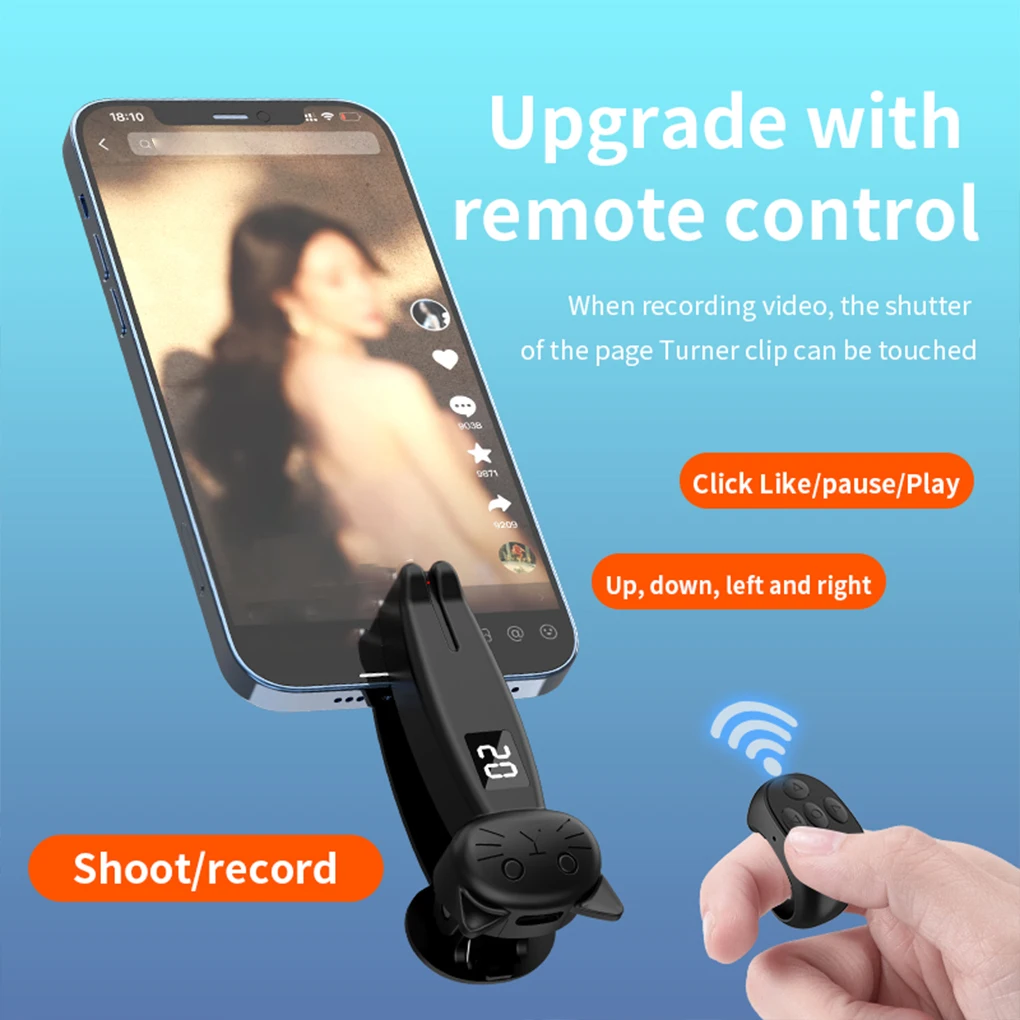 Remote Page Turner Phone Camera Video Record Remote Triggers Clicker Page Turner for Kindle Paperwhite Oasis Kobo EReaders