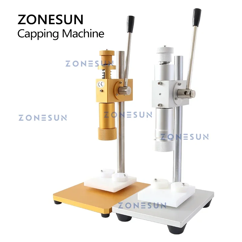 Imagem -06 - Zonesun Ferramenta de Vedação de Perfume Mesa Manual Crimper Spray Tampa Colar Anel Máquina de Pressão Garrafa Superior Tampa do Frasco Zs-tyg2