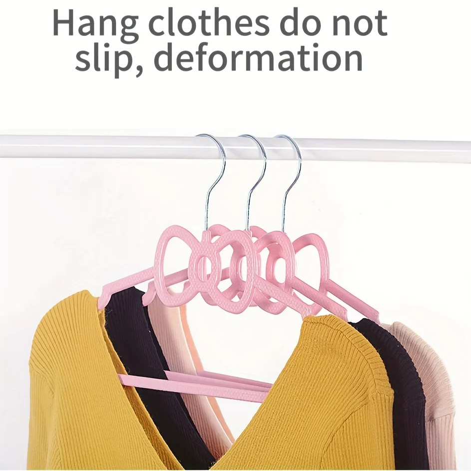 10/20 Cute Bow Hangers Space saving Plastic Clothing Storage Shelves Suitable for Clothes Closets Jackets and Shirts