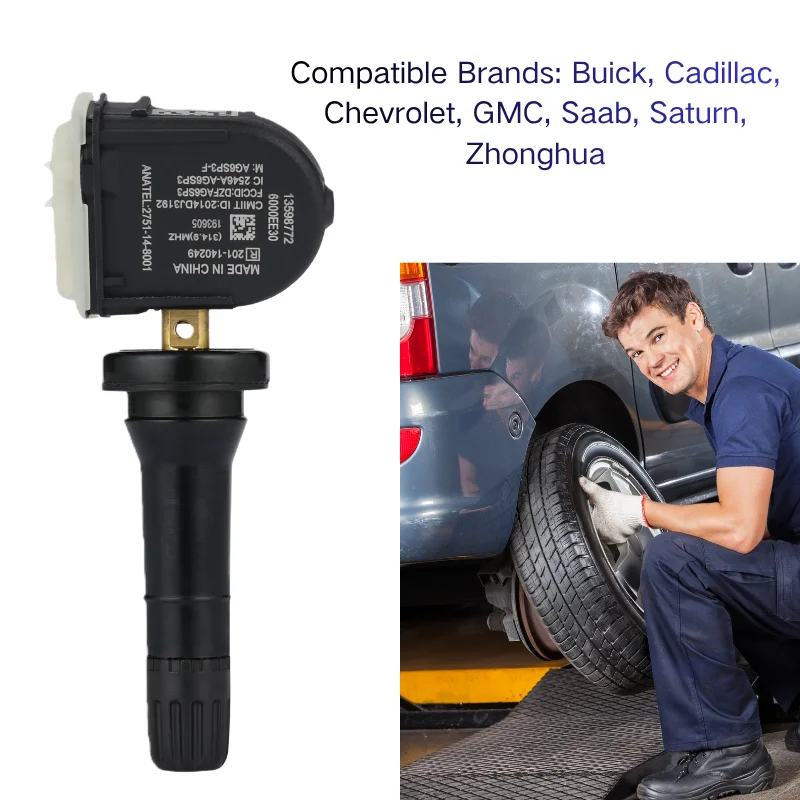 

4x OE 22959748 13598772 12768826 TPMS Sensor 315MHz Multi-Safety Alert Leakage Overload Overspeed Alarm for Buick Cadillac Chevy