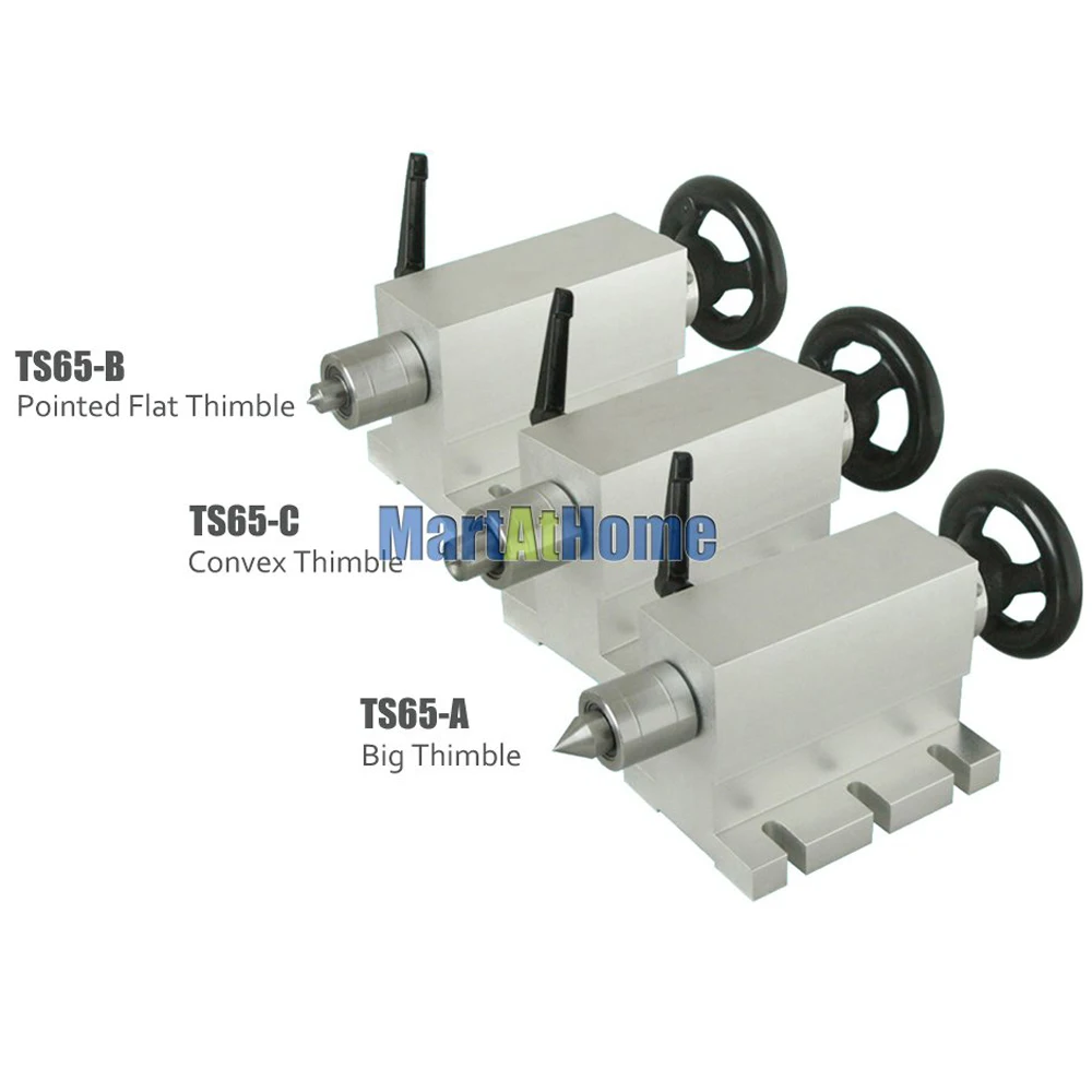 TS65-A/B/C CNC Rotary Indexer Tailstock with Thimble Center Height 65MM for CNC Rotary Table, Mill, Lathe