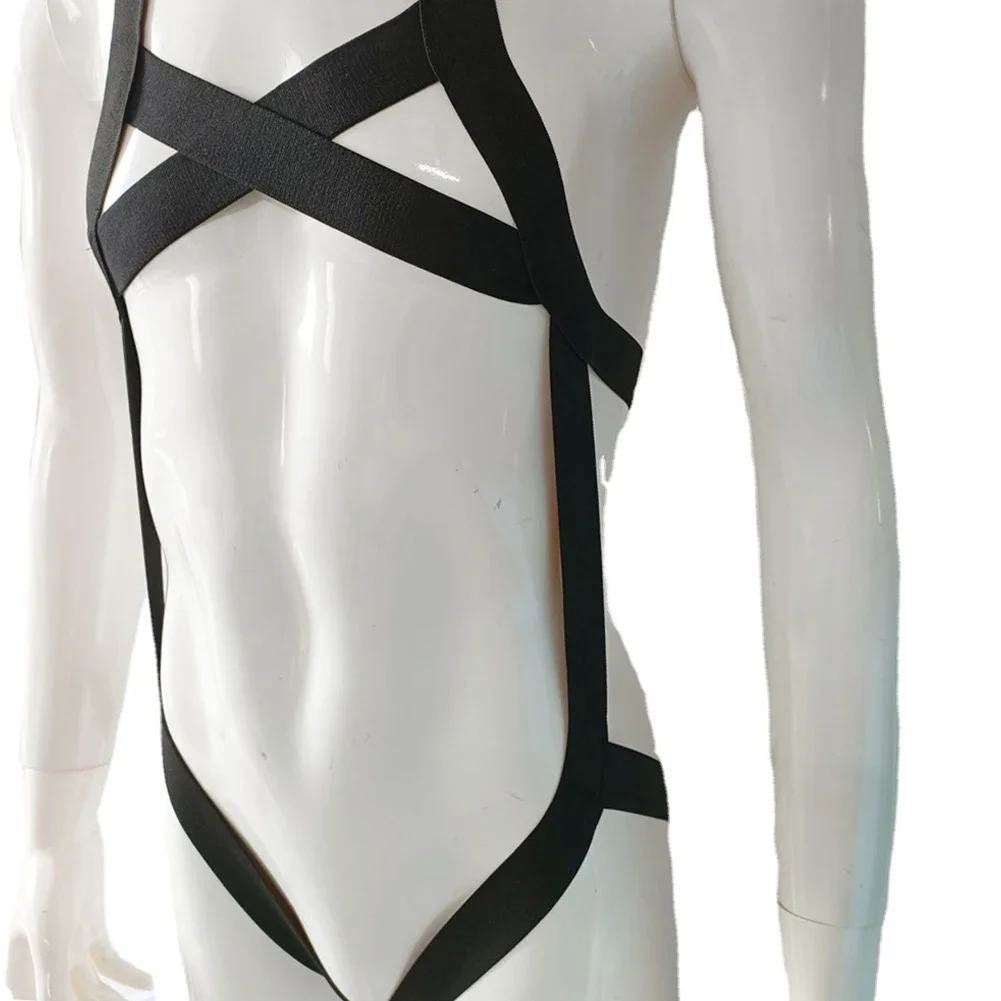 

Mens Bodysuit Jockstrap Sexy Hollow Out Bodywear Underwear Leotard Jumpsuits Suspender Teddies Underwear