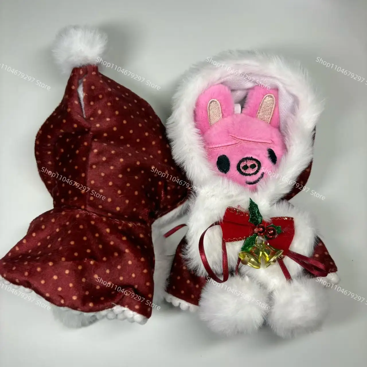 16 SKZOO أفخم سلاسل المفاتيح Straykids عيد الميلاد شال دلو القوس المظلة عيد الميلاد قبعة ألعاب من نسيج مخملي دمية لعبة أطفال SKZ أفخم دمية