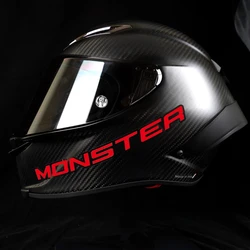 Lettere mostro moto casco visiera adesivi per lenti decalcomanie in vinile impermeabile per AGV Arai Shoei HJC Bell Shark LS2