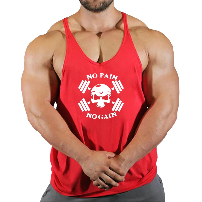 Fitness Shirt Gym Top Men Vests Men's Clothes Muscular Man Sleeveless Sweatshirt Stringer T-shirts Suspenders Man Clothing Vest