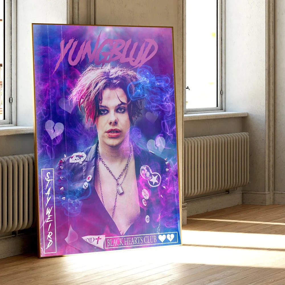 Yungblud New Custom Rock Classic Movie Posters Fancy Wall Sticker for Living Room Bar Decoration Room Wall Decor