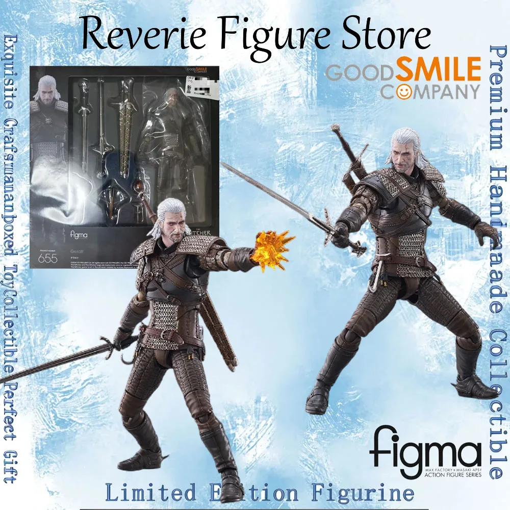 Figura de acción original de Good Smile Figma 655 The Witcher 3 Wild Hunt Geralt of Rivia