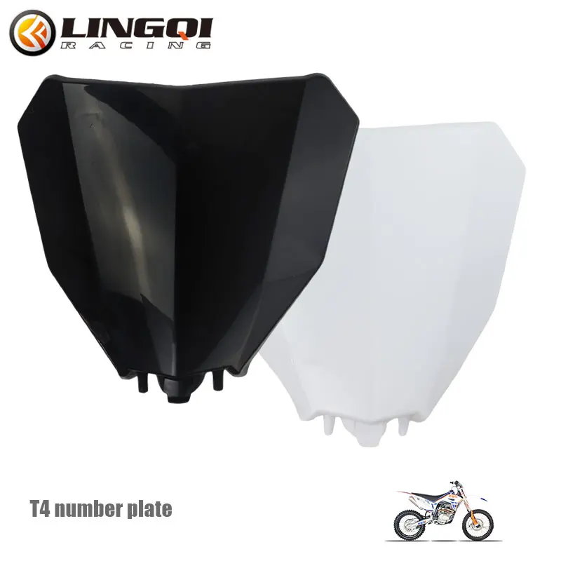 LINGQI Pit Dirt Bike Number Plate Fairing Front Plastic Motorcycle Holder Plates Name Panel for Kayo T4 Parts Motocross Off Road