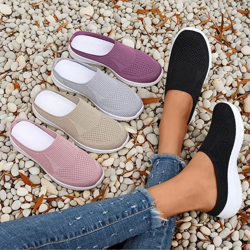 Summer New Shallow Mouth Flat Bottom Women's Casual Single Shoes Plus Size Ultra Light Women's Slippers Soft Sole Woman Shoes