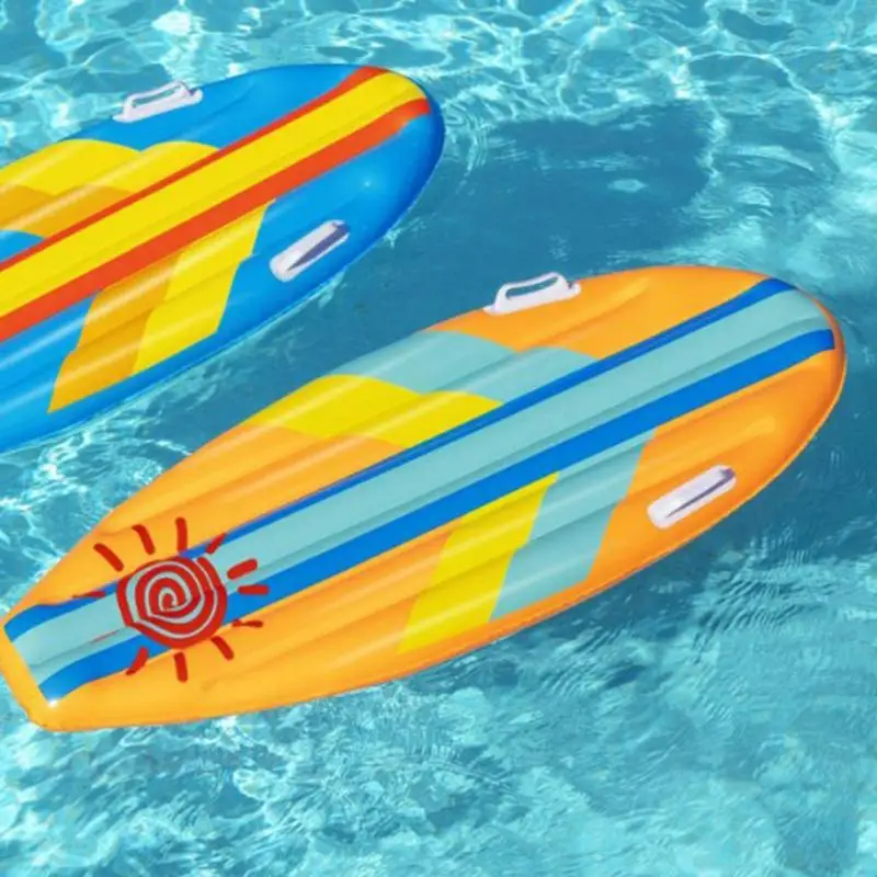 Inflatable Surfboard Floaties Inflatable Stable Pool Rafts Floaties Colorful Attractive Surf Party Decorations Reusable