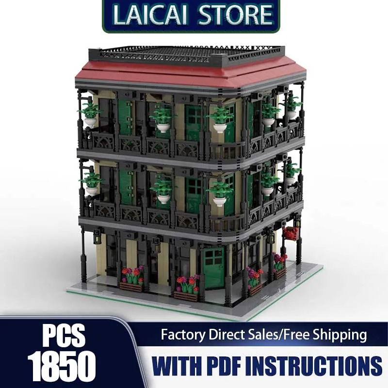

City Street View Model Moc Building Bricks A New Orleans Seafood Restaurant Model Technology Blocks Gift Christmas Toy Assembly