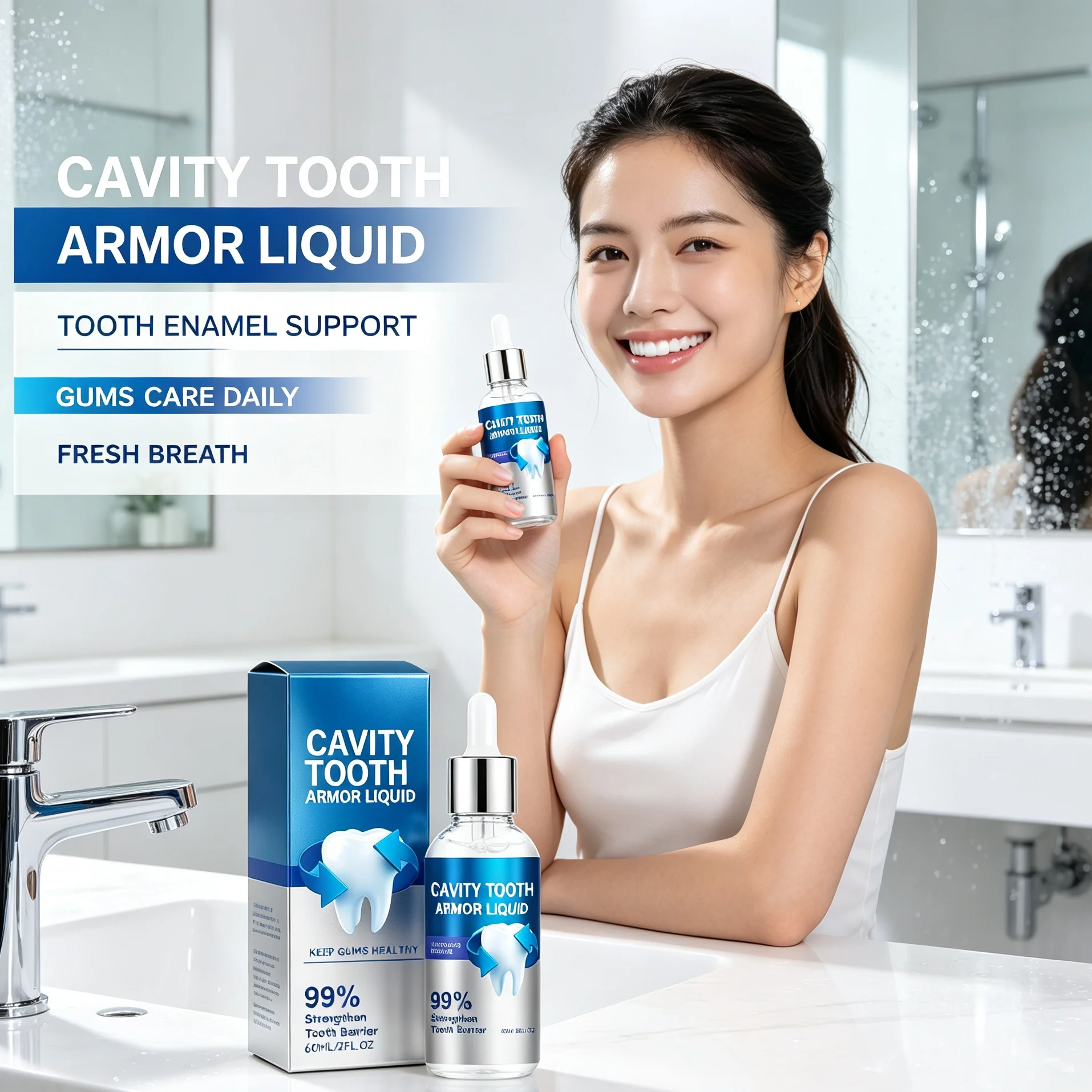 Nano Hydroxyapatite Tooth Whitening Serum Fresh Breath Cavity Protection Daily Oral Care Gentle Gum Comfort Enamel Repair Serum