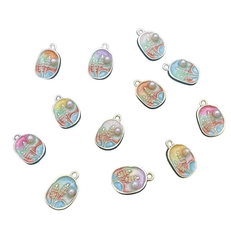 Free shipping 100pcs/lot alloy drop oil geometry polygon shape metal floating locket charms diy jewelry accessory