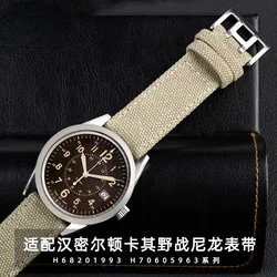 for Hamilton Khaki Field Canvas Watch Strap H68201993 H70605963 Citizen City Watch Band