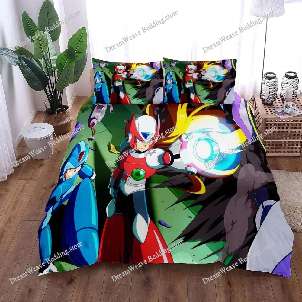 

3D Print Duvet Cover Mega Man X Dive Pattern Quilt Covers For Children Single Twin Queen King Bedding Set Home Textile