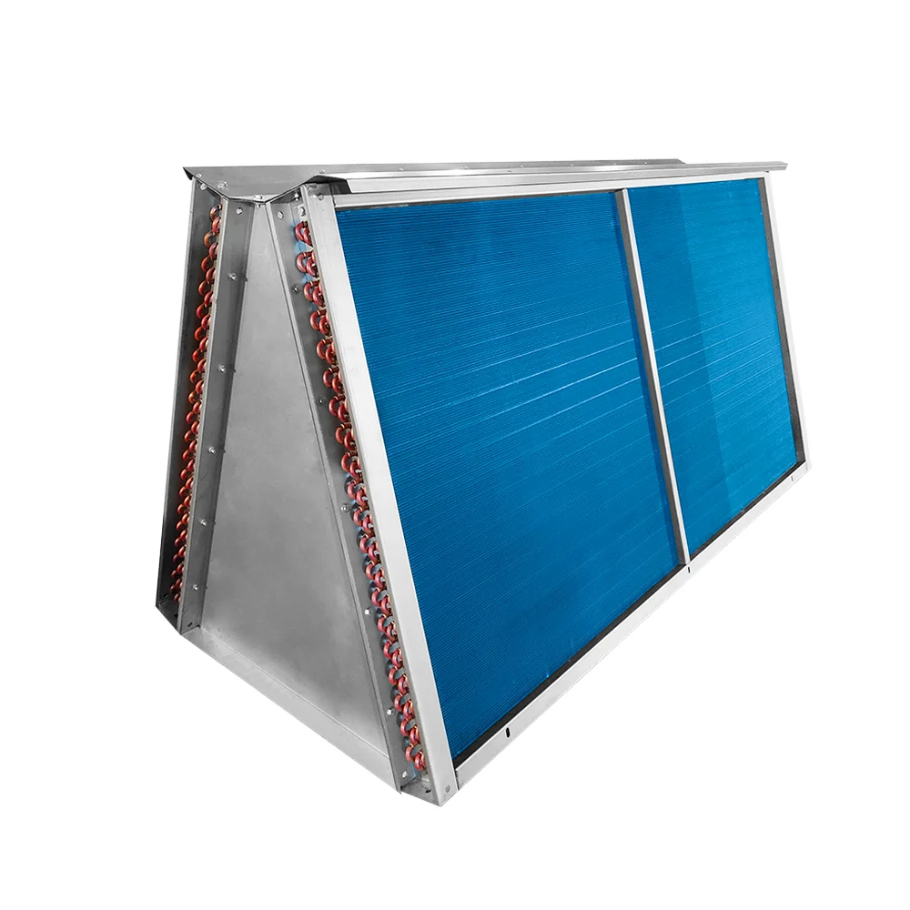 High Efficiency Copper Tube Hydrophilic Aluminum Fin Condenser Refrigeration Equipment Heat Exchange Element Cold Chain