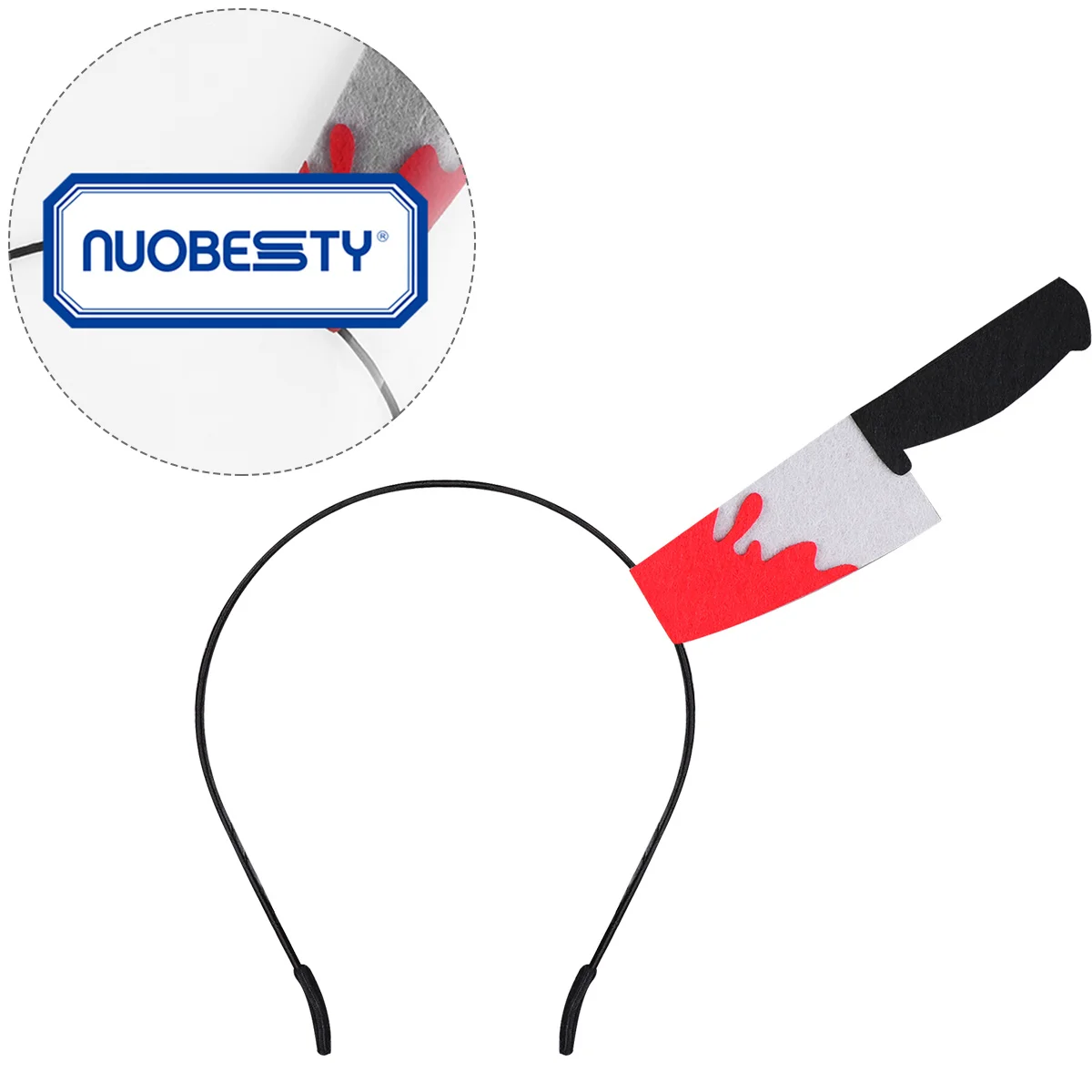 

Halloween Headband Horror Prop Bloody Injector Design Premium Felt Cosplay Decor For Kids Adults Party Atmosphere Accessory