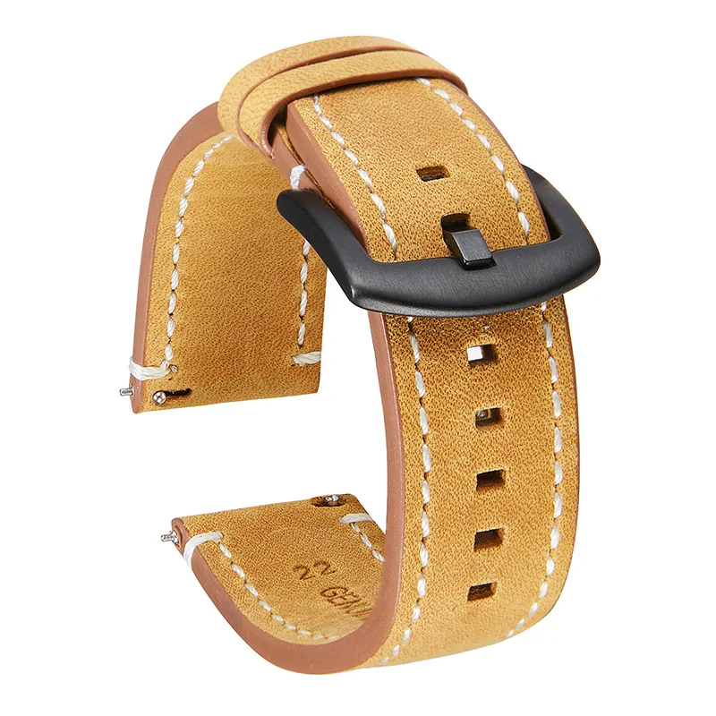 High Quality Genuine Leather Watchbands 18mm 20mm 22mm 24mm Retro Quick Release Leather Watch Band Watch Strap Bracelets