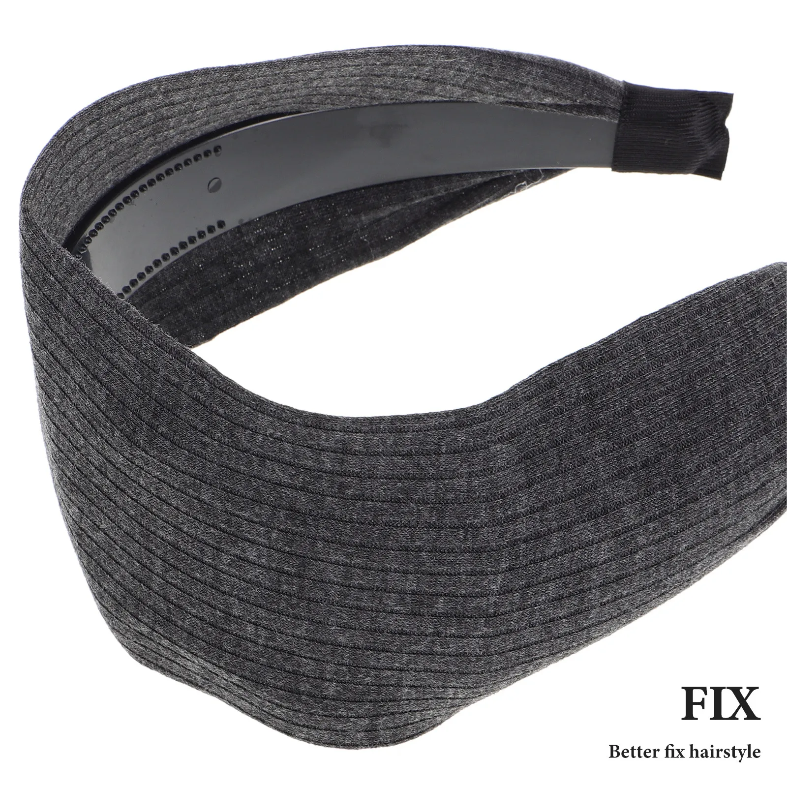 Wide Headband Large Head Bands Grey Non-Slip Thick Elastic Stretchy Headband Yoga Workout Sports Hairband Women Hair Accessories