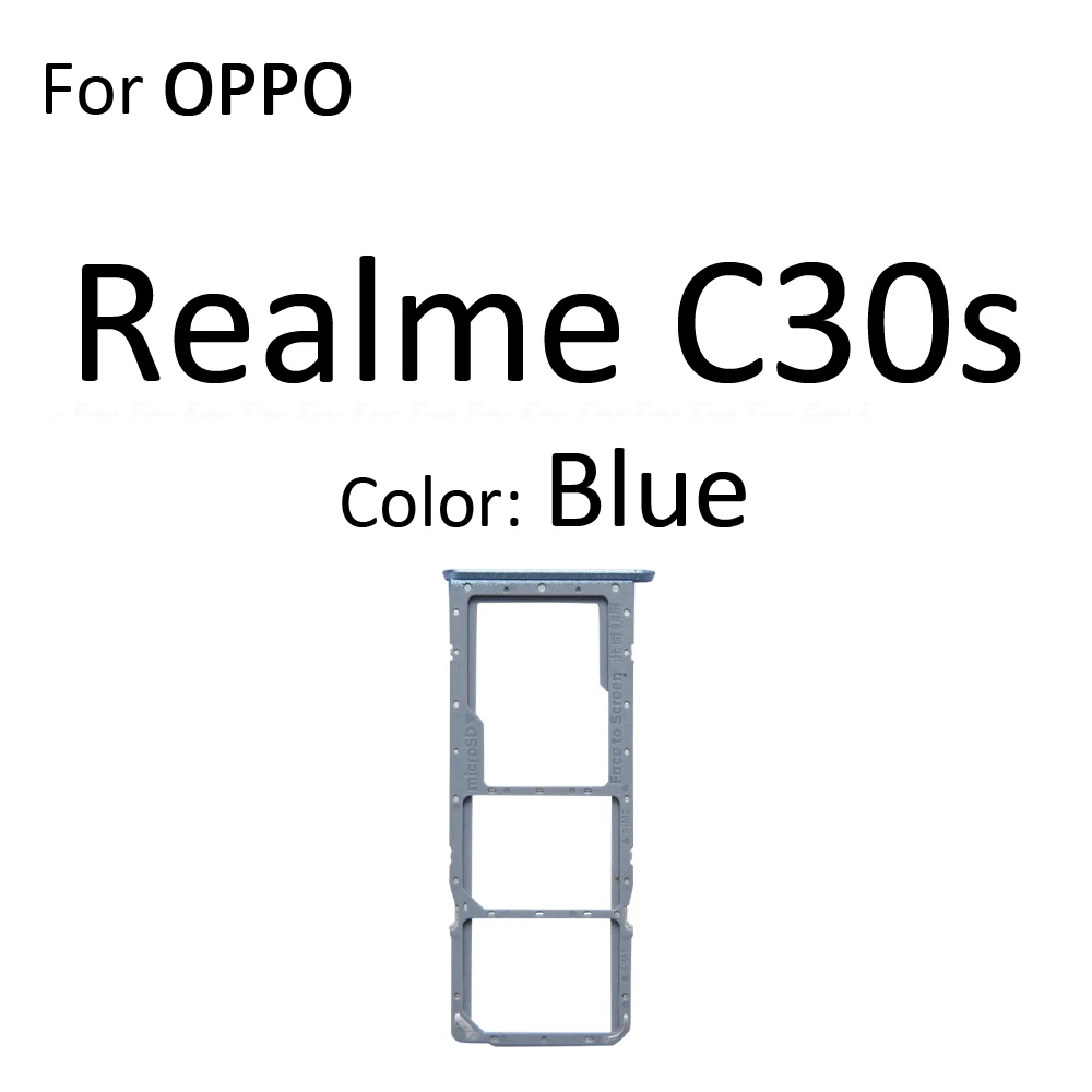Sim Card Tray Socket Slot Reader Adapter For OPPO Realme C31 C33 C35 C55 C30s Micro SD Connector Container Parts