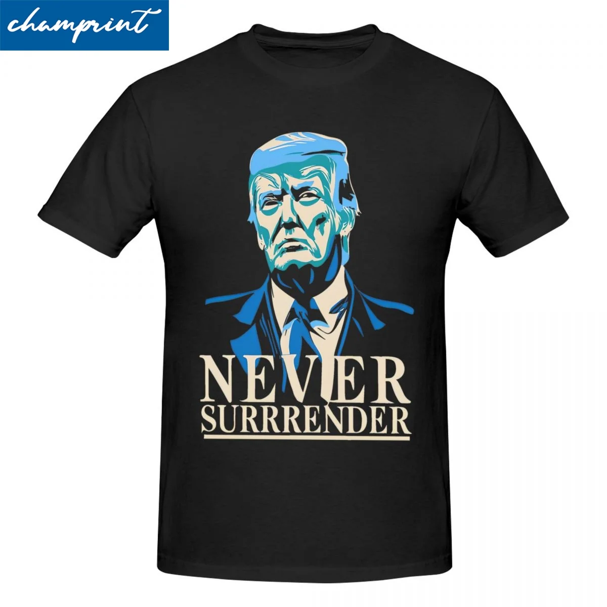 Aesthetic Never Surrender Donald Trump Tshirts For Men Women 100%Cotton Short Sleeve President Political Democrat Summer Clothes