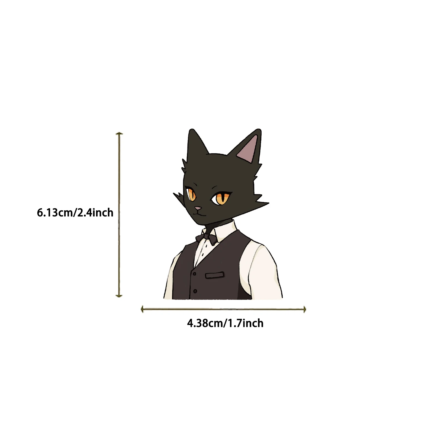50pcs Black Cat Gentleman Sticker Graffiti Decal for Decoration Laptop Luggage Phone Skateboard Waterproof DIY Sticker